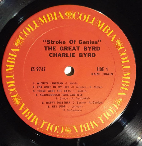 Charlie Byrd - The Great Byrd (Vinyl, LP, Album, Reissue) Very Good Plus (VG+) / Good Plus (G+)