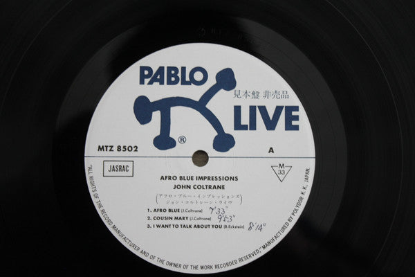 John Coltrane - Afro Blue Impressions (2xVinyl, LP, Album, Promo, Mono) Near Mint (NM or M-) / Very Good (VG)