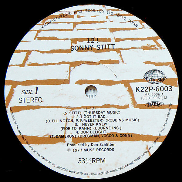 Sonny Stitt - 12! (Vinyl, LP, Album, Reissue) Very Good Plus (VG+) / Very Good (VG)