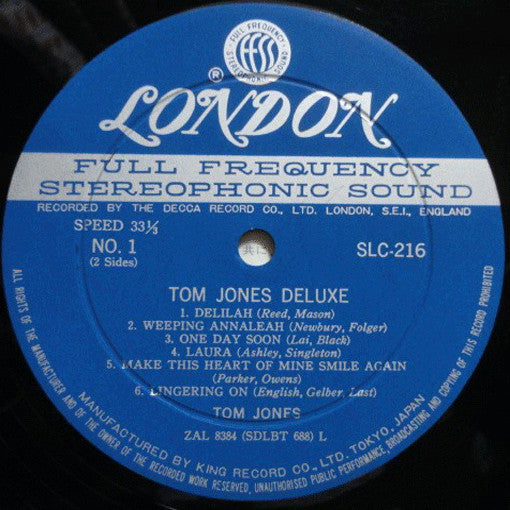 Tom Jones - Delilah - Tom Jones Deluxe (Vinyl, LP, Album, Stereo) Very Good Plus (VG+) / Very Good Plus (VG+)