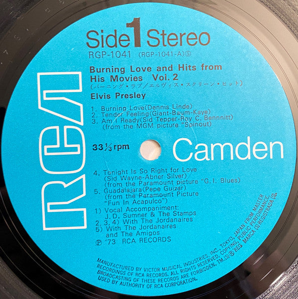 Elvis Presley - Burning Love And Hits From His Movies Vol. 2 = バーニン...
