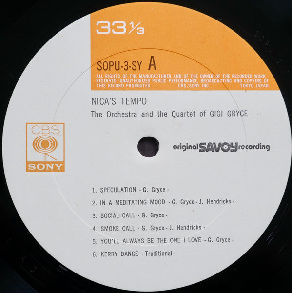 Gigi Gryce - Nica's Tempo (Vinyl, LP, Album, Reissue, Mono)