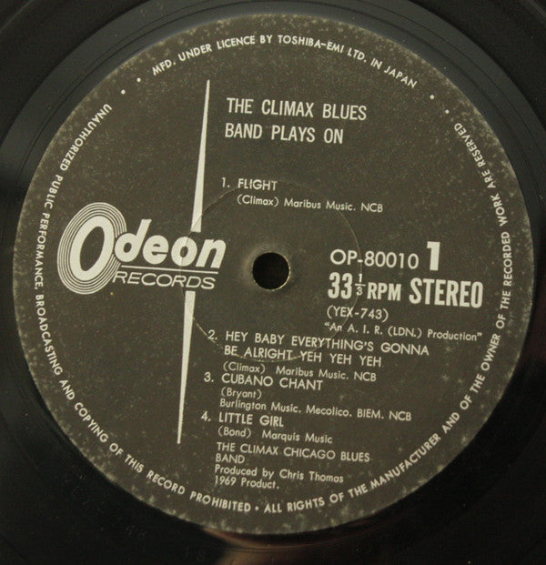 Climax Blues Band - Plays on (Vinyl, LP, Album, Stereo) Very Good (VG) / Very Good (VG)