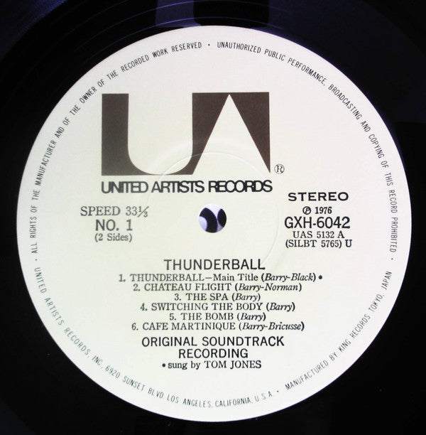 John Barry - 007 サンダーボール作戦 = Thunderball (Original Motion Picture Soundtrack) (Vinyl, LP, Album) Good Plus (G+) / Very Good (VG)