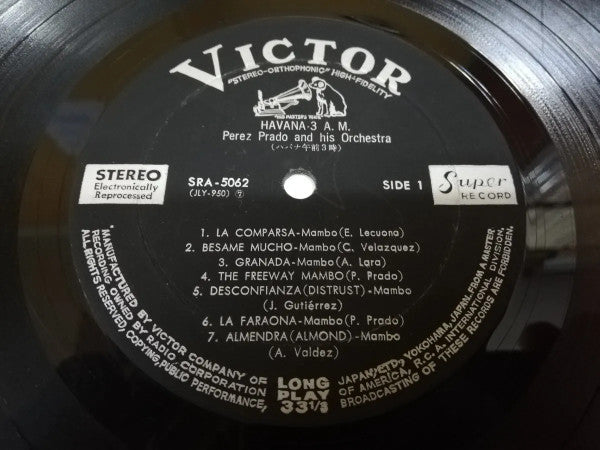Perez Prado And His Orchestra - Havana, 3 A.M. (Vinyl, LP, Album, Reissue, Stereo) Good Plus (G+) / Good Plus (G+)