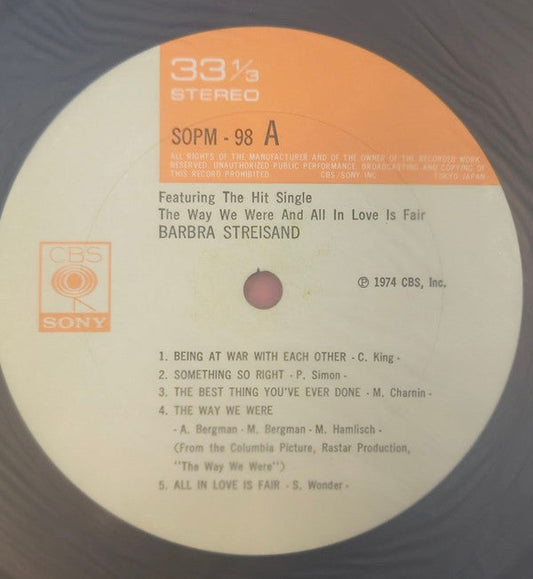 Barbra Streisand - The Way We Were (Vinyl, LP, Album)