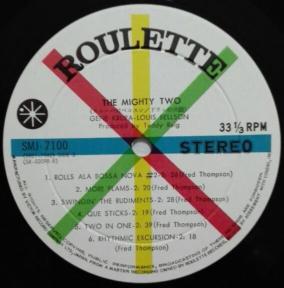 Louis Bellson - The Mighty Two (Vinyl, LP, Album, Stereo) Very Good (VG) / Good (G)