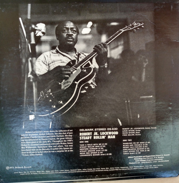 Robert Lockwood Jr. - Steady Rollin' Man (Vinyl, LP, Album, Stereo) Very Good Plus (VG+) / Very Good Plus (VG+)