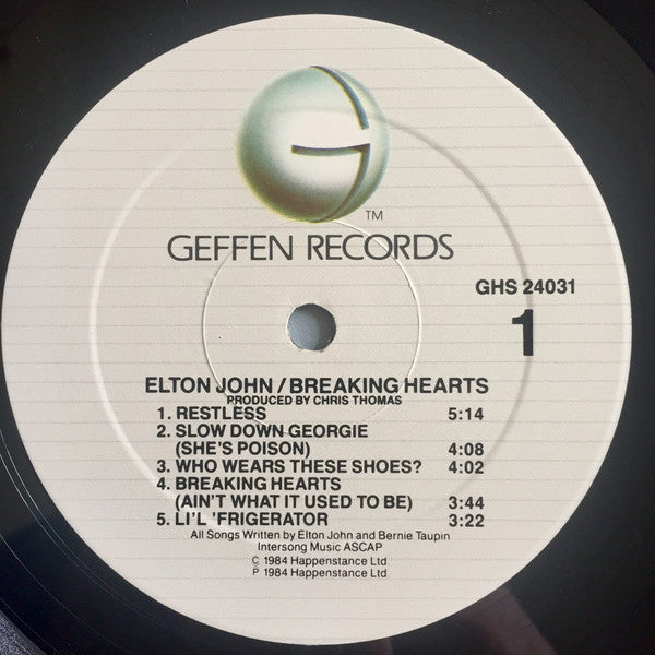 Elton John - Breaking Hearts (Vinyl, LP, Album)