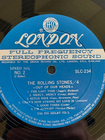 The Rolling Stones - Out Of Our Heads/4 (Vinyl, LP, Reissue, Stereo) Very Good Plus (VG+) / Good Plus (G+)