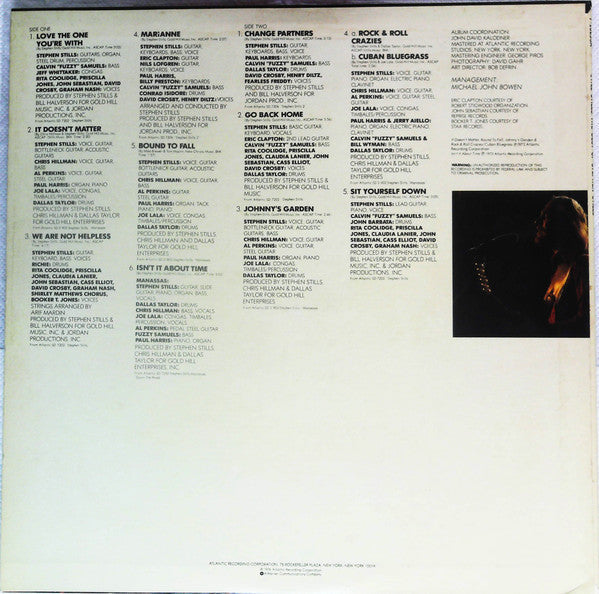 Stephen Stills - Still Stills: The Best Of Stephen Stills (Vinyl, LP, Compilation) Very Good (VG) / Very Good (VG)