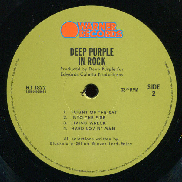 Deep Purple - Deep Purple In Rock (Vinyl, LP, Album, Reissue, Stereo) Very Good Plus (VG+) / Very Good Plus (VG+)