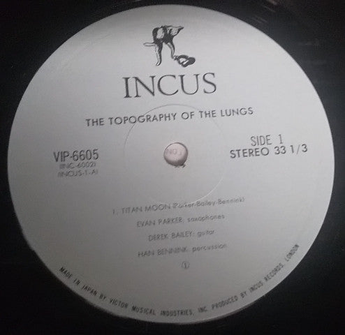Evan Parker - The Topography Of The Lungs (Vinyl, LP, Album, Reissue) Very Good Plus (VG+) / Very Good Plus (VG+)
