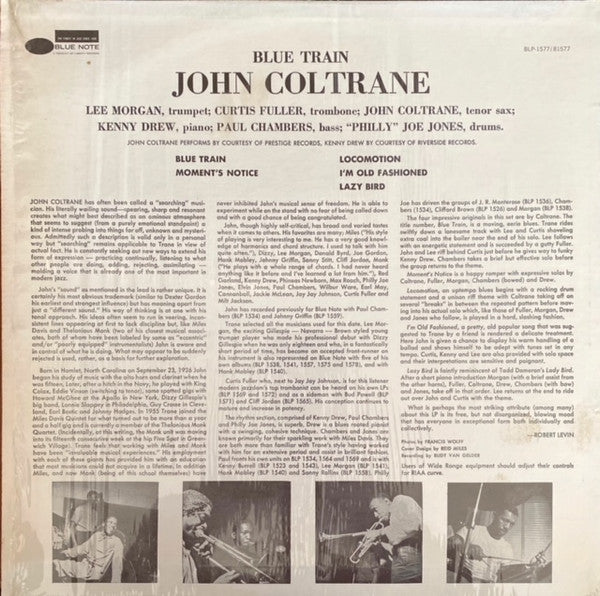 John Coltrane - Blue Train (Vinyl, LP, Album, Reissue) Very Good (VG) / Good Plus (G+)