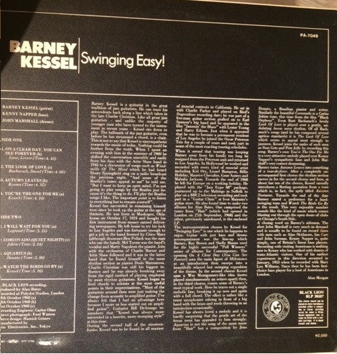 Barney Kessel - Swinging Easy! (Vinyl, LP, Album, Stereo) Very Good (VG) / Very Good Plus (VG+)