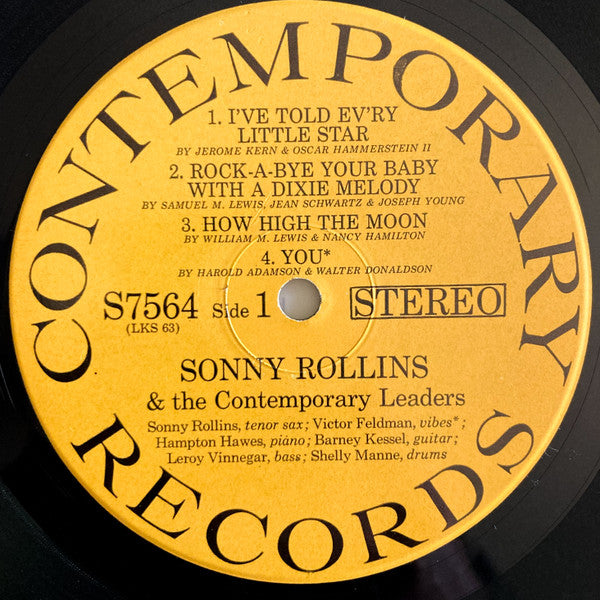 Sonny Rollins - Sonny Rollins And The Contemporary Leaders (Vinyl, LP, Album, Repress, Stereo) Very Good (VG) / Good Plus (G+)