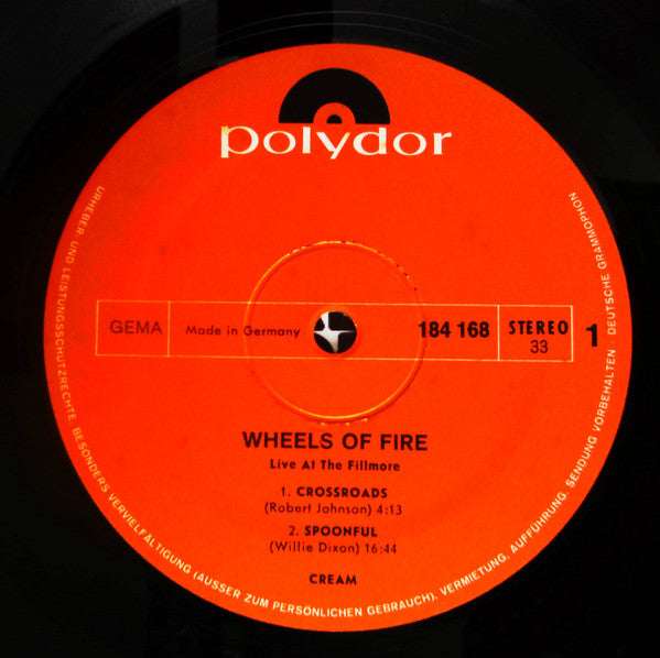 Cream (2) - Wheels Of Fire (2xVinyl, LP, Album) Near Mint (NM or M-) / Good Plus (G+)
