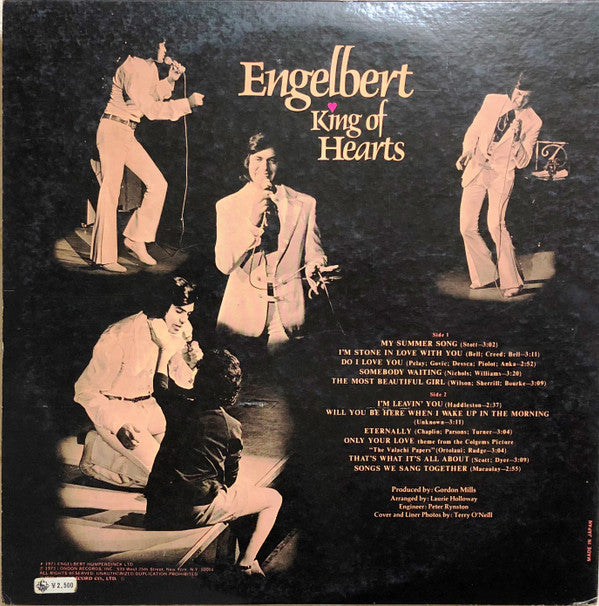 Engelbert Humperdinck - King Of Hearts (Vinyl, LP, Album) Very Good Plus (VG+) / Very Good Plus (VG+)