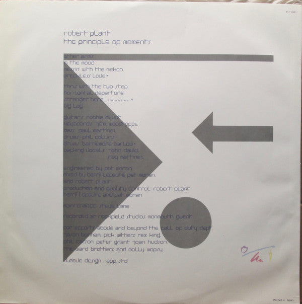 Robert Plant - The Principle Of Moments (Vinyl, LP, Album, Promo) Very Good Plus (VG+) / Very Good Plus (VG+)