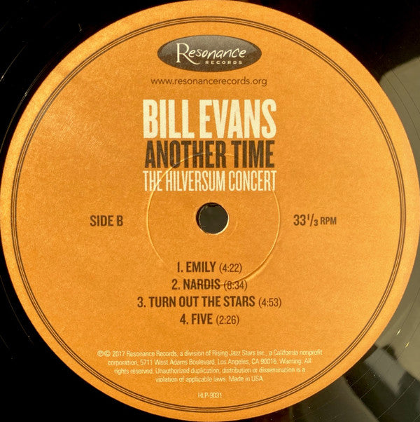Bill Evans - Another Time (The Hilversum Concert) (Vinyl, LP, Album, Record Store Day, Deluxe Edition, Limited Edition, Numbered) Very Good Plus (VG+) / Near Mint (NM or M-)