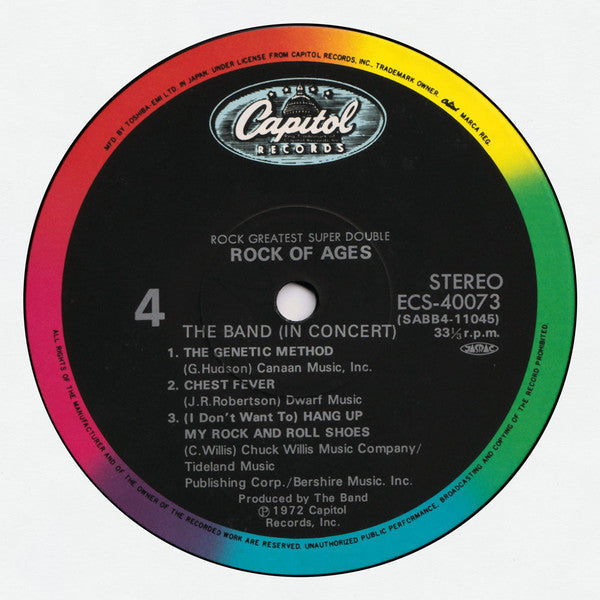 The Band - Rock Of Ages: The Band In Concert (2xVinyl, LP, Album) Near Mint (NM or M-) / Good Plus (G+)