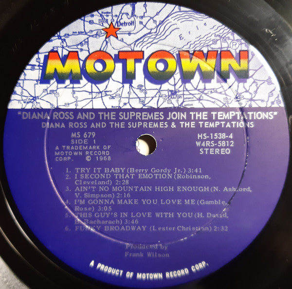 The Supremes - Diana Ross & The Supremes Join The Temptations (Vinyl, LP, Album, Stereo) Very Good (VG) / Fair (F)