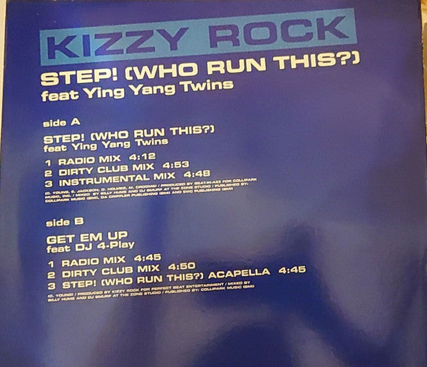 DJ Kizzy Rock - Step! (Who Run This?) (Vinyl, 12") Very Good Plus (VG+) / Very Good Plus (VG+)