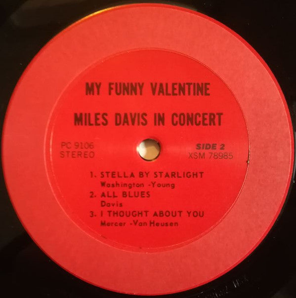 Miles Davis - My Funny Valentine - Miles Davis In Concert (Vinyl, LP, Album, Reissue) Very Good Plus (VG+) / Very Good Plus (VG+)