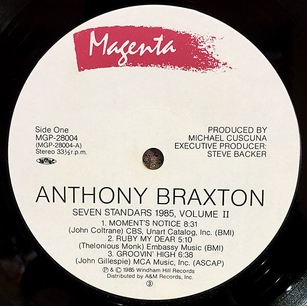 Anthony Braxton - Seven Standards 1985, Volume II (Vinyl, LP, Album) Very Good Plus (VG+) / Very Good (VG)