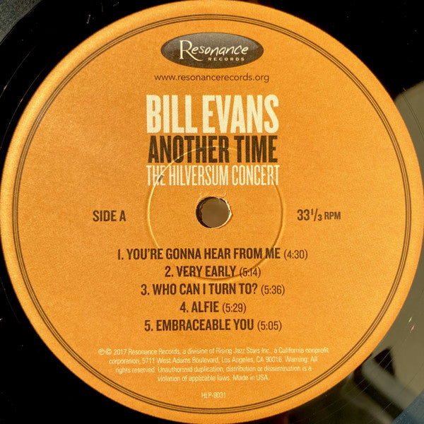 Bill Evans - Another Time (The Hilversum Concert) (Vinyl, LP, Album, Record Store Day, Deluxe Edition, Limited Edition, Numbered) Very Good Plus (VG+) / Near Mint (NM or M-)