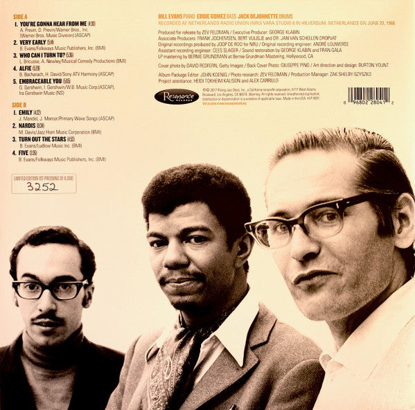 Bill Evans - Another Time (The Hilversum Concert) (Vinyl, LP, Album, Record Store Day, Deluxe Edition, Limited Edition, Numbered) Very Good Plus (VG+) / Near Mint (NM or M-)
