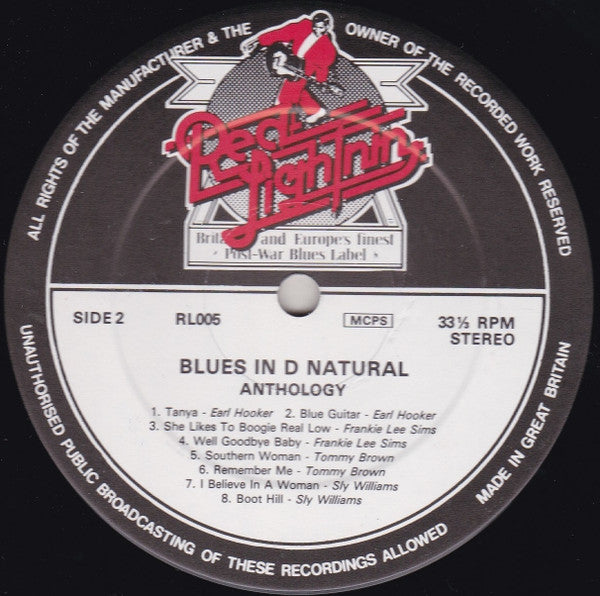 Various - Blues In D Natural (Vinyl, LP, Compilation) Very Good Plus (VG+) / Good Plus (G+)