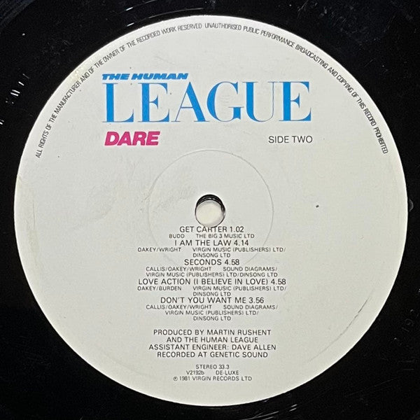 The Human League - Dare (Vinyl, LP, Album) Good Plus (G+) / Good Plus (G+)