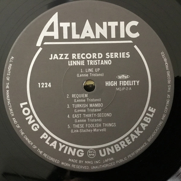 Lennie Tristano - Lennie Tristano (Vinyl, LP, Album, Reissue, Mono) Good Plus (G+) / Very Good Plus (VG+)