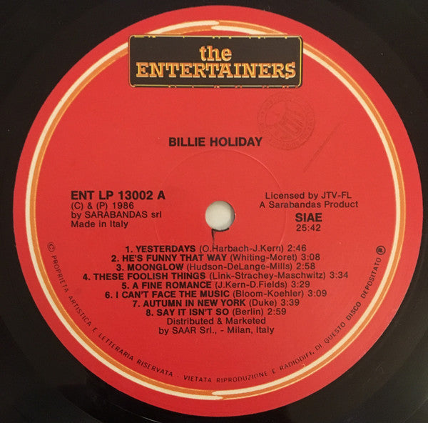 Billie Holiday - Billie Holiday (Vinyl, LP, Compilation) Very Good Plus (VG+) / Very Good Plus (VG+)