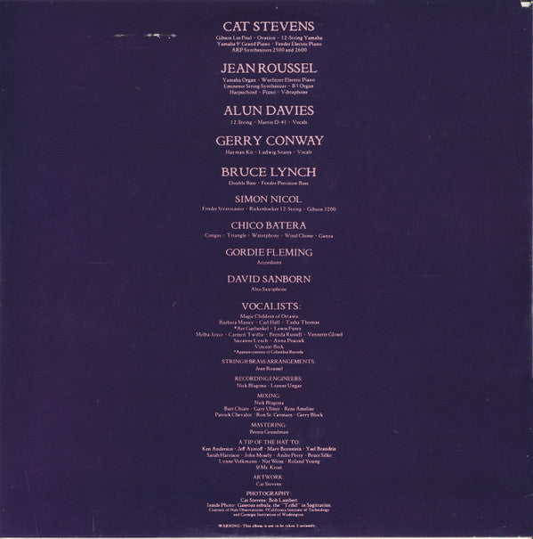 Cat Stevens - Numbers (Vinyl, LP, Album, Club Edition, Stereo) Very Good (VG) / Good Plus (G+)