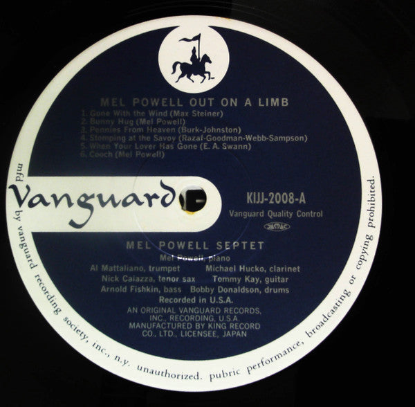 Mel Powell - Out On A Limb (Vinyl, LP, Reissue, Mono) Very Good Plus (VG+) / Very Good Plus (VG+)