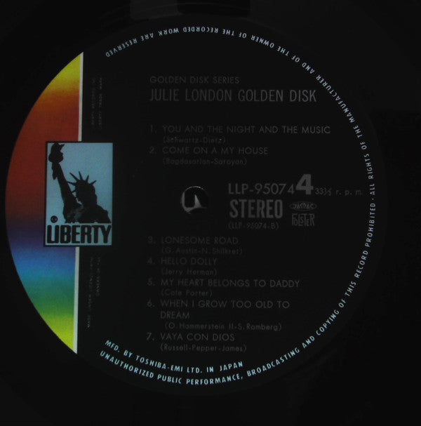 Julie London - Golden Disk (2xVinyl, LP, Compilation) Very Good (VG) / Good Plus (G+)