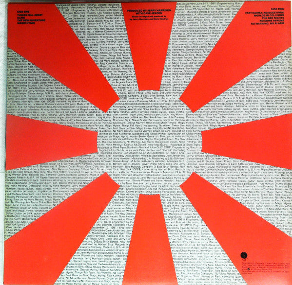 Jerry Harrison - The Red And The Black (Vinyl, LP, Album, Promo) Very Good Plus (VG+) / Very Good (VG)