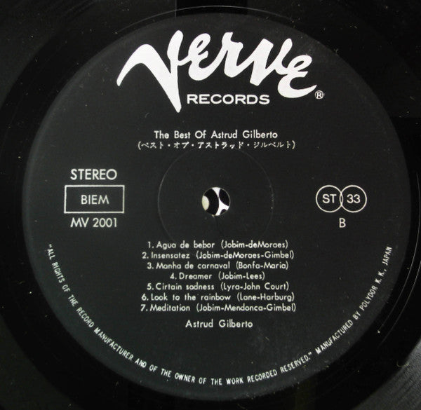 Astrud Gilberto - The Best Of Astrud Gilberto (Vinyl, LP, Compilation, Reissue, Stereo) Good Plus (G+) / Very Good (VG)