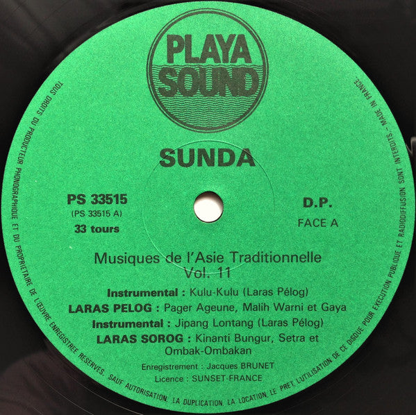 Various - Indonésie Sunda (Vinyl, LP, Reissue) Very Good (VG) / Very Good Plus (VG+)