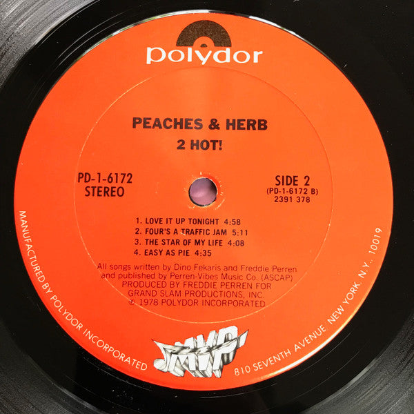 Peaches & Herb - 2 Hot! (Vinyl, LP, Album) Very Good Plus (VG+) / Very Good (VG)