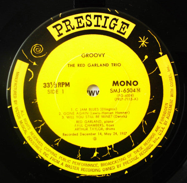 The Red Garland Trio - Groovy (Vinyl, LP, Album, Reissue, Mono)