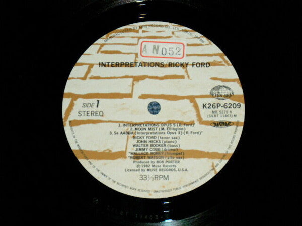 Ricky Ford - Interpretations (Vinyl, LP, Album) Very Good Plus (VG+) / Very Good (VG)