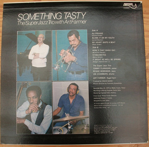 The Super Jazz Trio - Something Tasty (Vinyl, LP, Album, Reissue) Very Good Plus (VG+) / Very Good Plus (VG+)