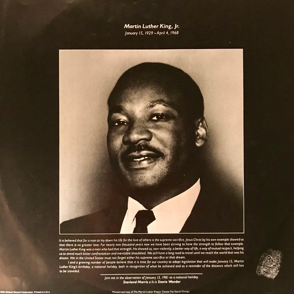 Stevie Wonder - Hotter Than July (Vinyl, LP, Album, Stereo)