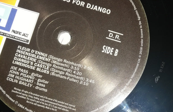 Joe Pass - For Django (Vinyl, LP, Album, Reissue, Stereo) Near Mint (NM or M-) / Near Mint (NM or M-)