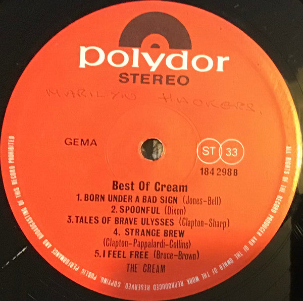 Cream (2) - Best Of Cream (Vinyl, LP, Compilation, Stereo) Very Good (VG) / Very Good (VG)