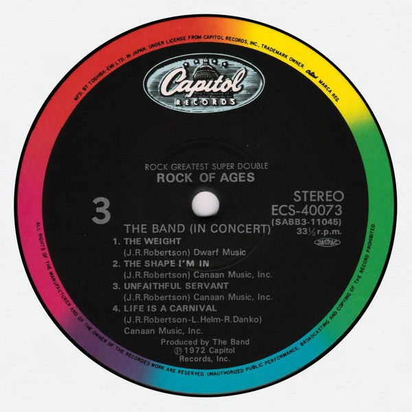 The Band - Rock Of Ages: The Band In Concert (2xVinyl, LP, Album) Near Mint (NM or M-) / Good Plus (G+)