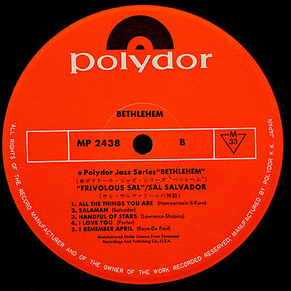 Sal Salvador - Frivolous Sal (Vinyl, LP, Album, Reissue, Mono) Very Good Plus (VG+) / Good Plus (G+)